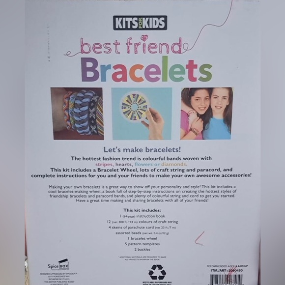 Best Friend Bracelet Kit - Paracord and Craft String Bracelet Kit and Book - Picture 5 of 6